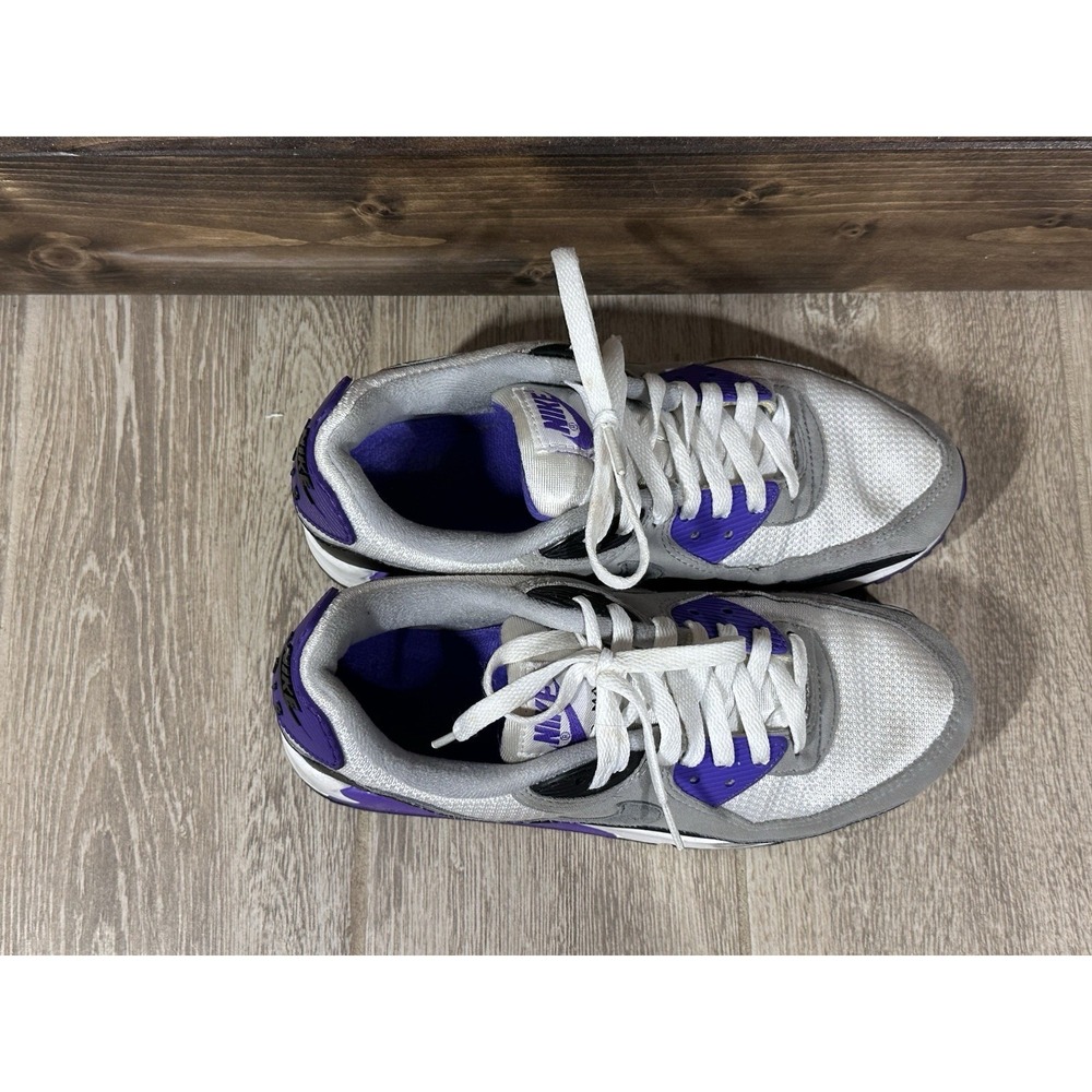 Nike Air Max 90 Hyper Grape Men's Size 8.5 Purple White Running Shoes - Picture 5 of 12